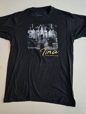 TINA The Tina Turner Musical Medium Black T-Shirt 100% Cotton Broadway